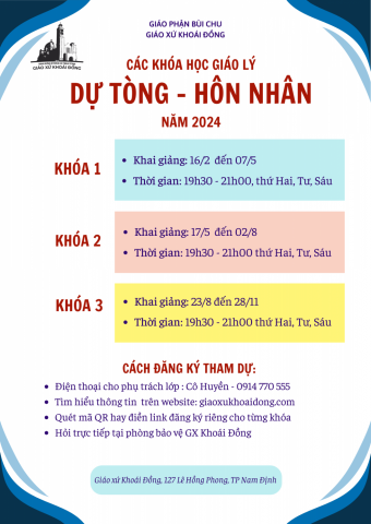 GIÁO LÝ DỰ TÒNG & HÔN NHÂN NĂM 2024