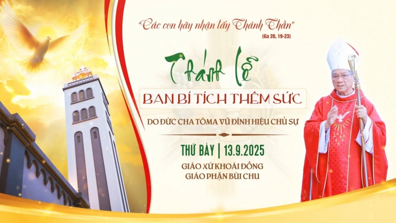 THÁNH LỄ BAN BÍ TÍCH THÊM SỨC CHO 74 EM THIẾU NHI TẠI GX KHOÁI ĐỒNG